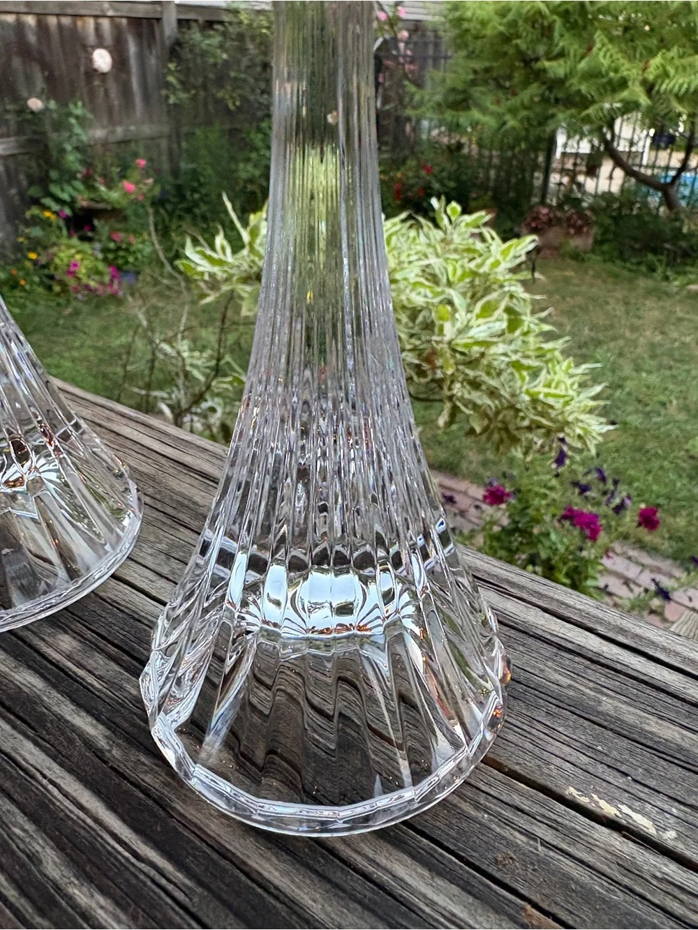 Park Lane Mikasa Vintage Crystal Candle Holders 8” Pair